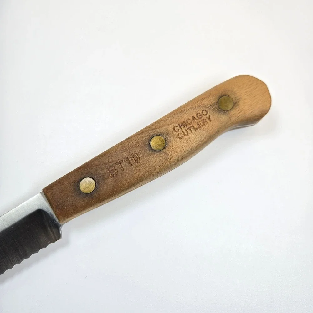 Chicago Cutlery BT10 10 inch Serrated Bread Knife Walnut Handle Made in USA